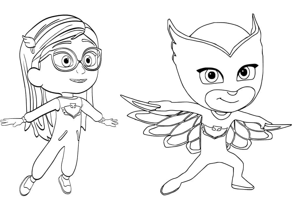 Amaya Owlette PJ-Masker fargeleggingsside
