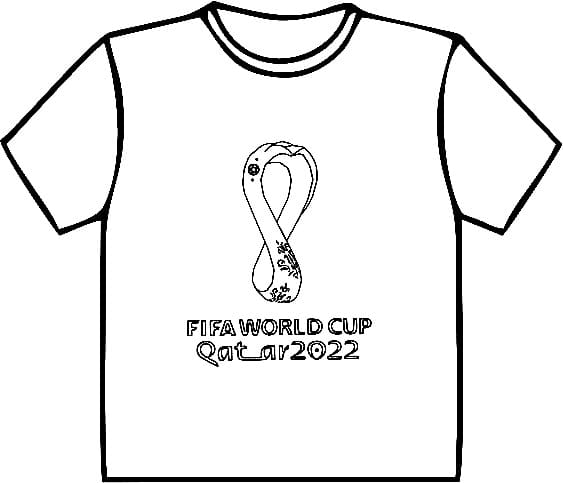 Fotballdrakt FIFA verdensmesterskap 2022 fargeleggingsside