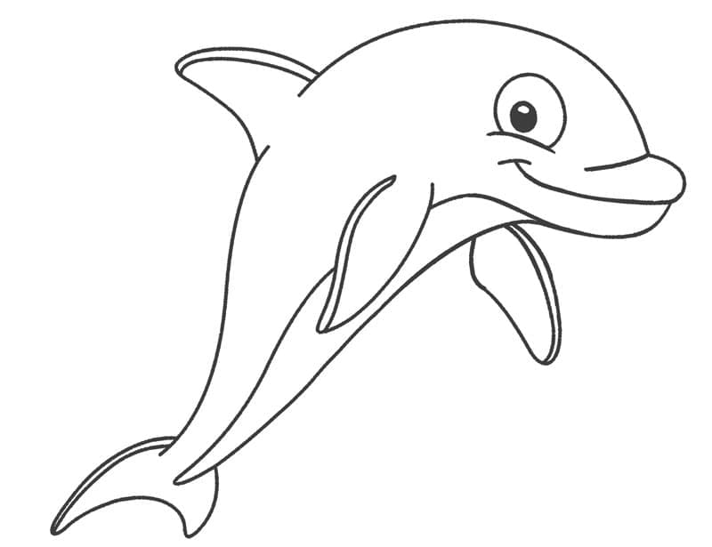 Glad Delfin fargeleggingsside