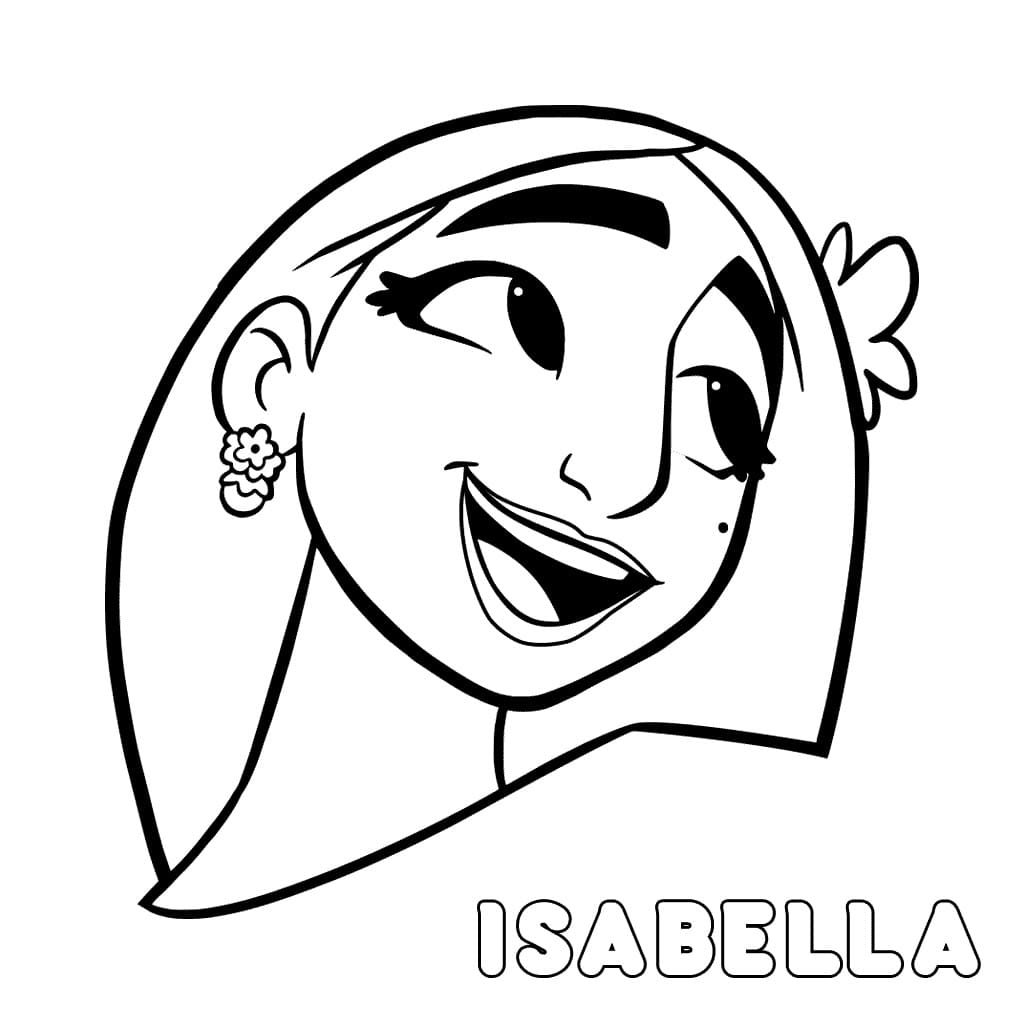 Isabela Madrigal fra Encanto fargeleggingsside