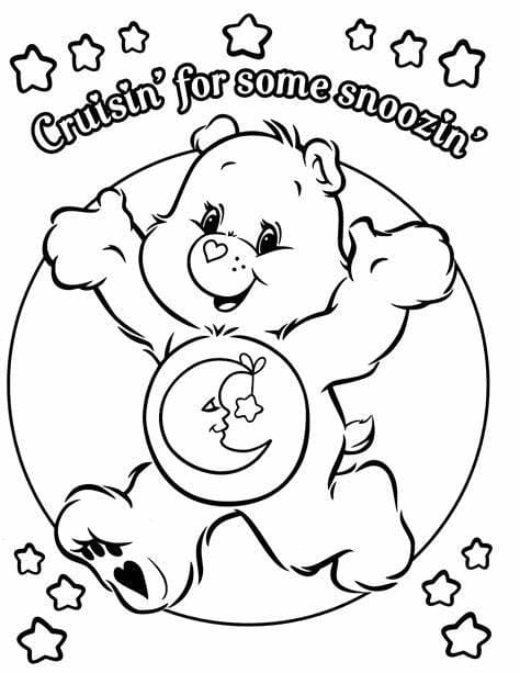 Skrive ut Care Bears bildekontur fargelegging