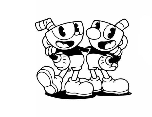 Skrive ut Cuphead fargelegging