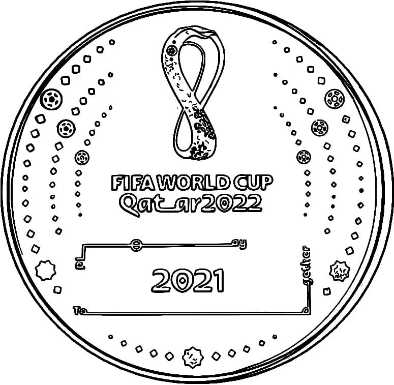 VM 2022 mynt fargeleggingsside