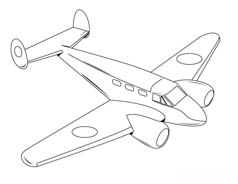 Airplane Drawing fargelegging