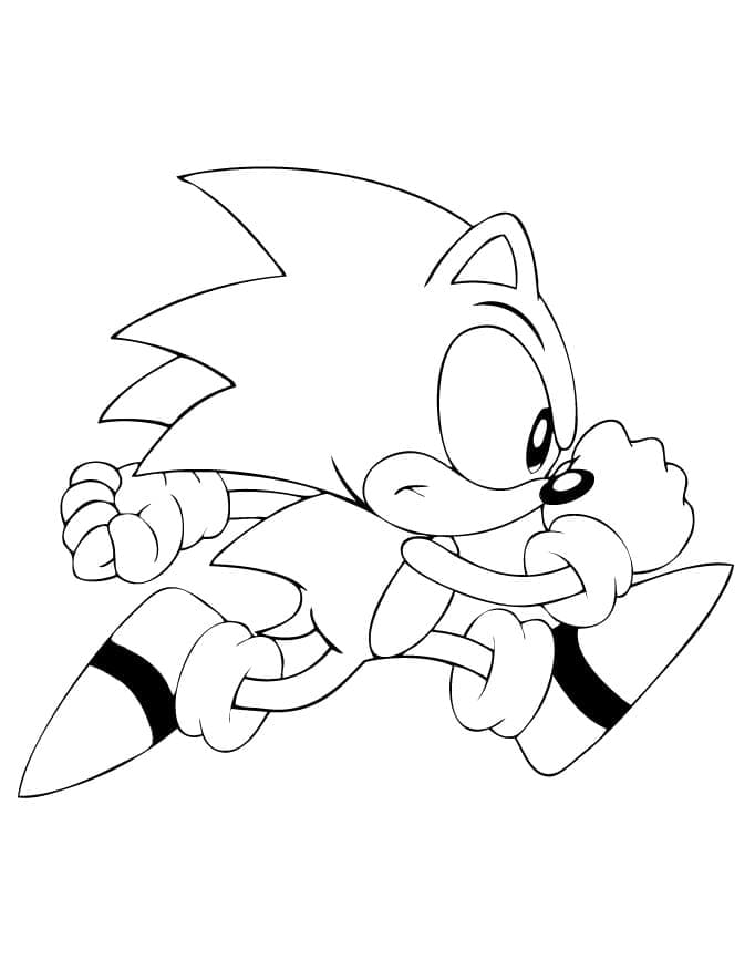 Baby Sonic Løping fargelegging