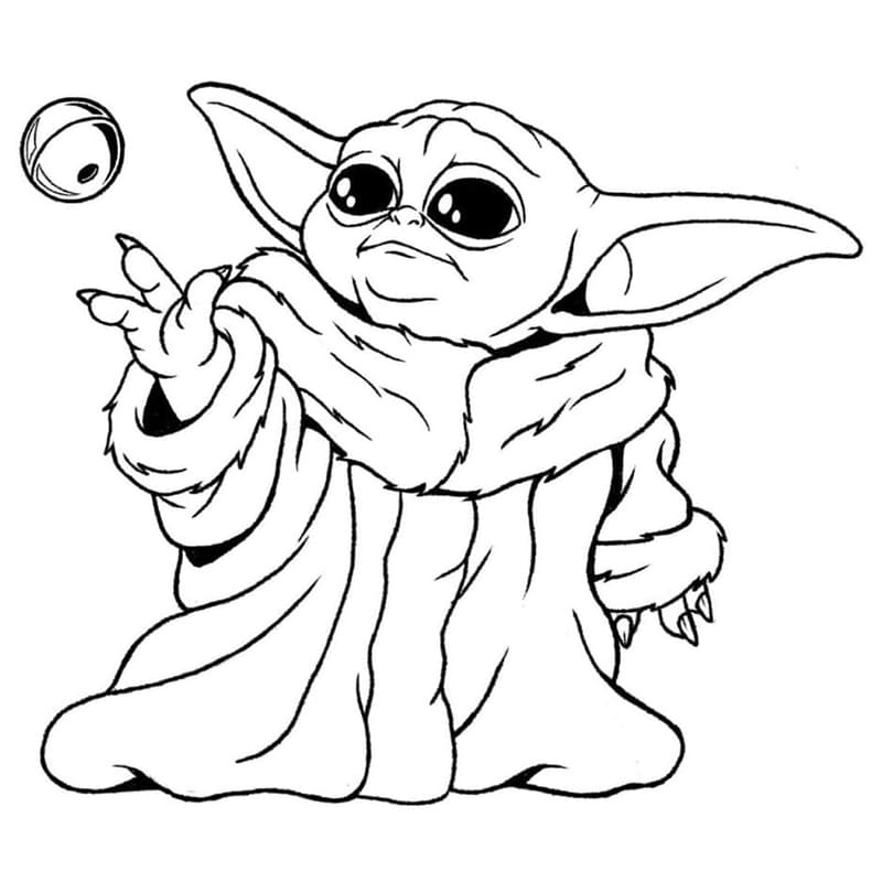 Baby Yoda Grogu fargelegging