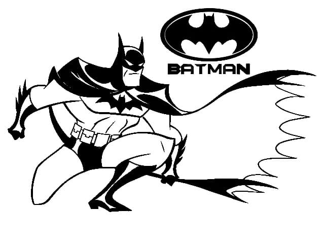 Batman Med logo fargeleggingsside