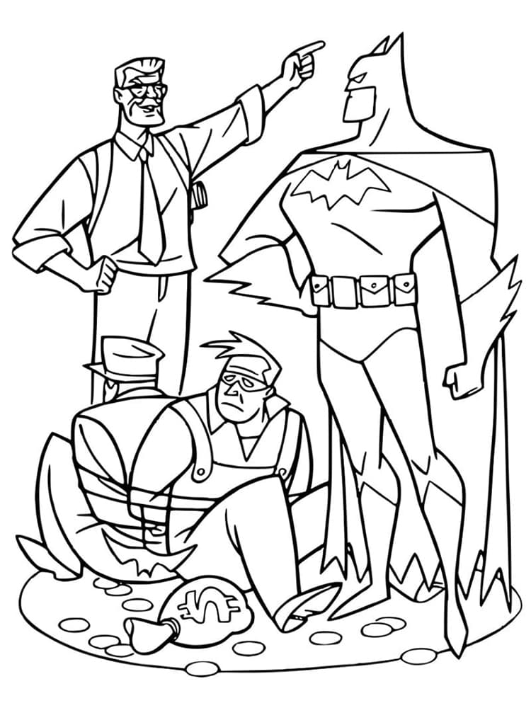 Batman Og James Gordon fargelegging