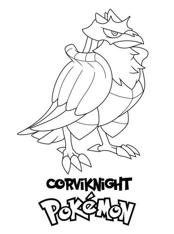 Corviknight Pokemon fargelegging