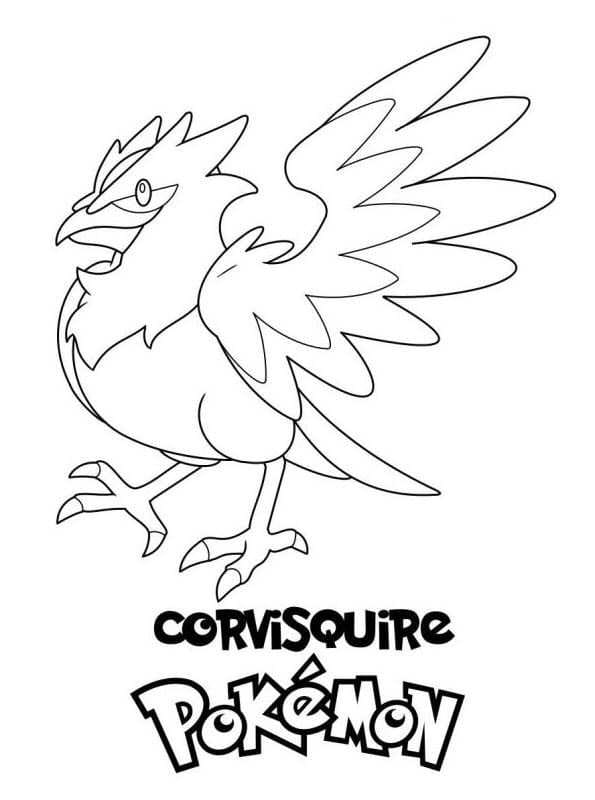 Corvisquire Pokemon fargelegging