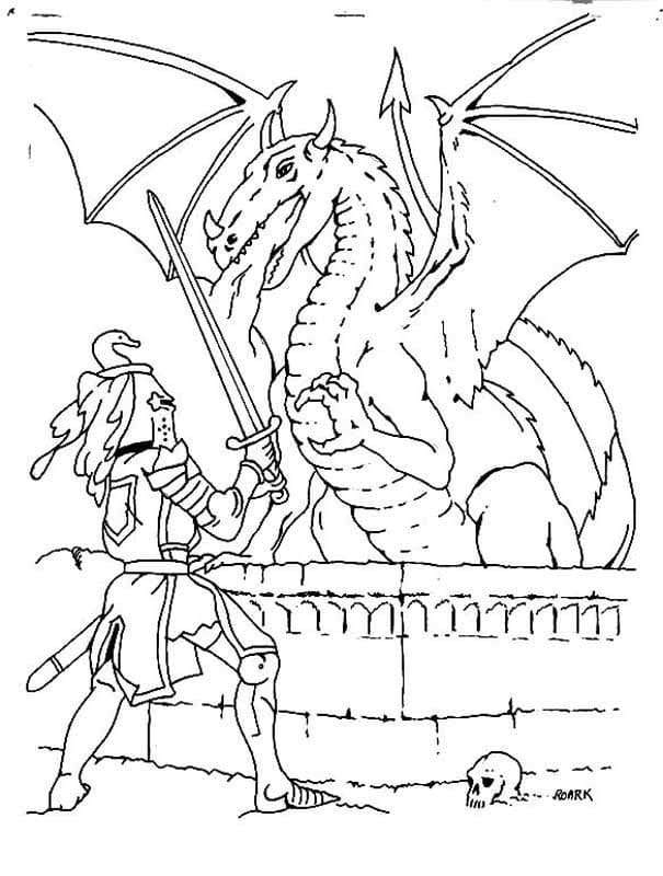 Dragon and Knight fargeleggingsside