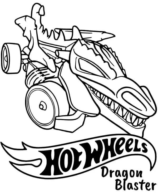 Dragon Blaster Hot Wheels fargelegging