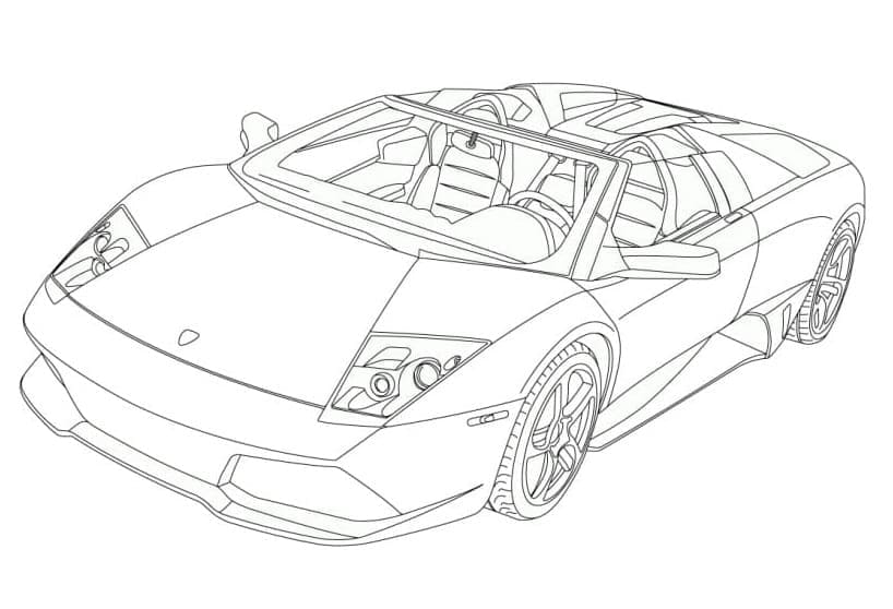 Enkel Lamborghini fargeleggingsside