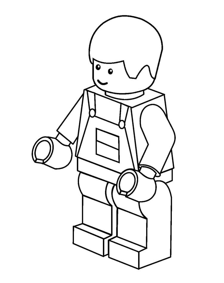 Enkelt Lego fargeleggingsside