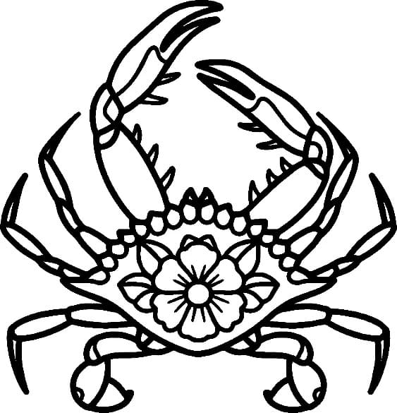 Estetisk Krabbe fargeleggingsside