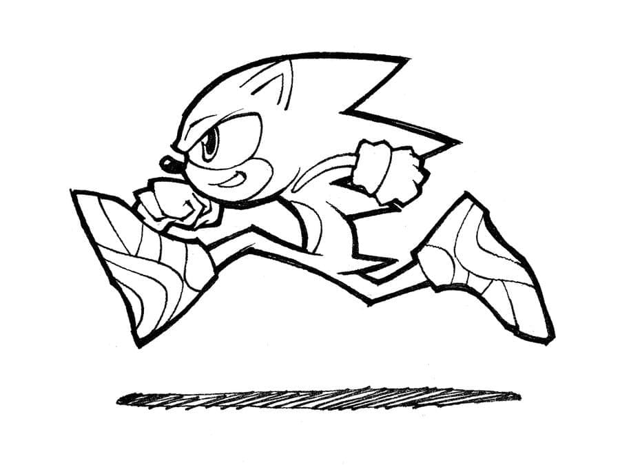 Fin Sonic-Løping fargelegging