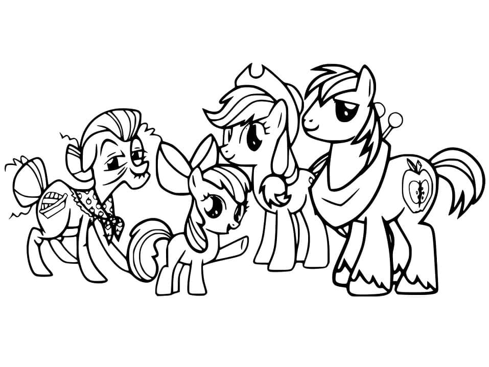 Fire Karakterer Av My Little Pony fargelegging