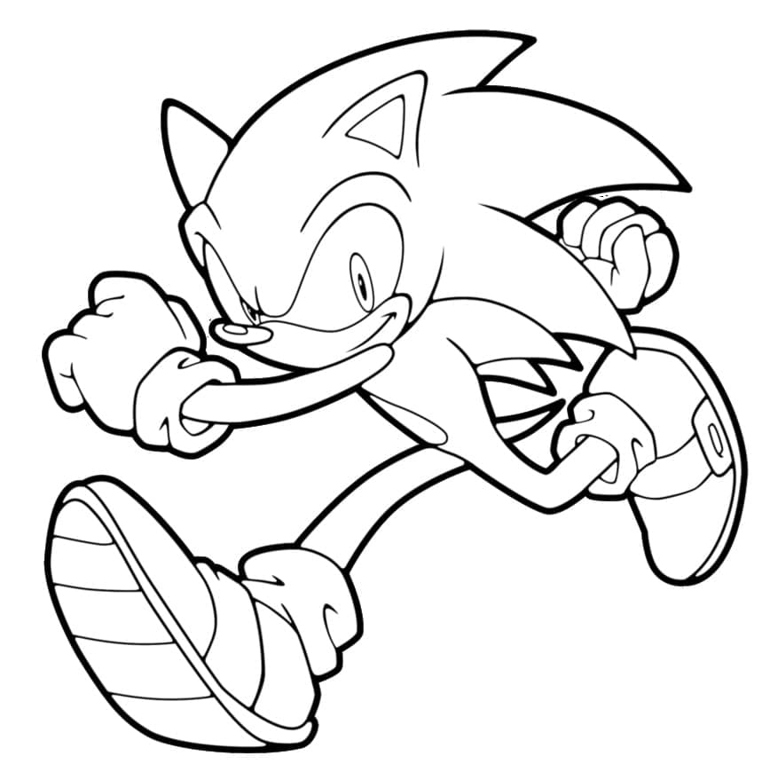 Flott Sonic-Løping fargelegging
