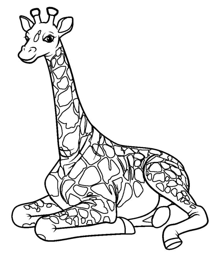 Giraffe Sitter fargelegging