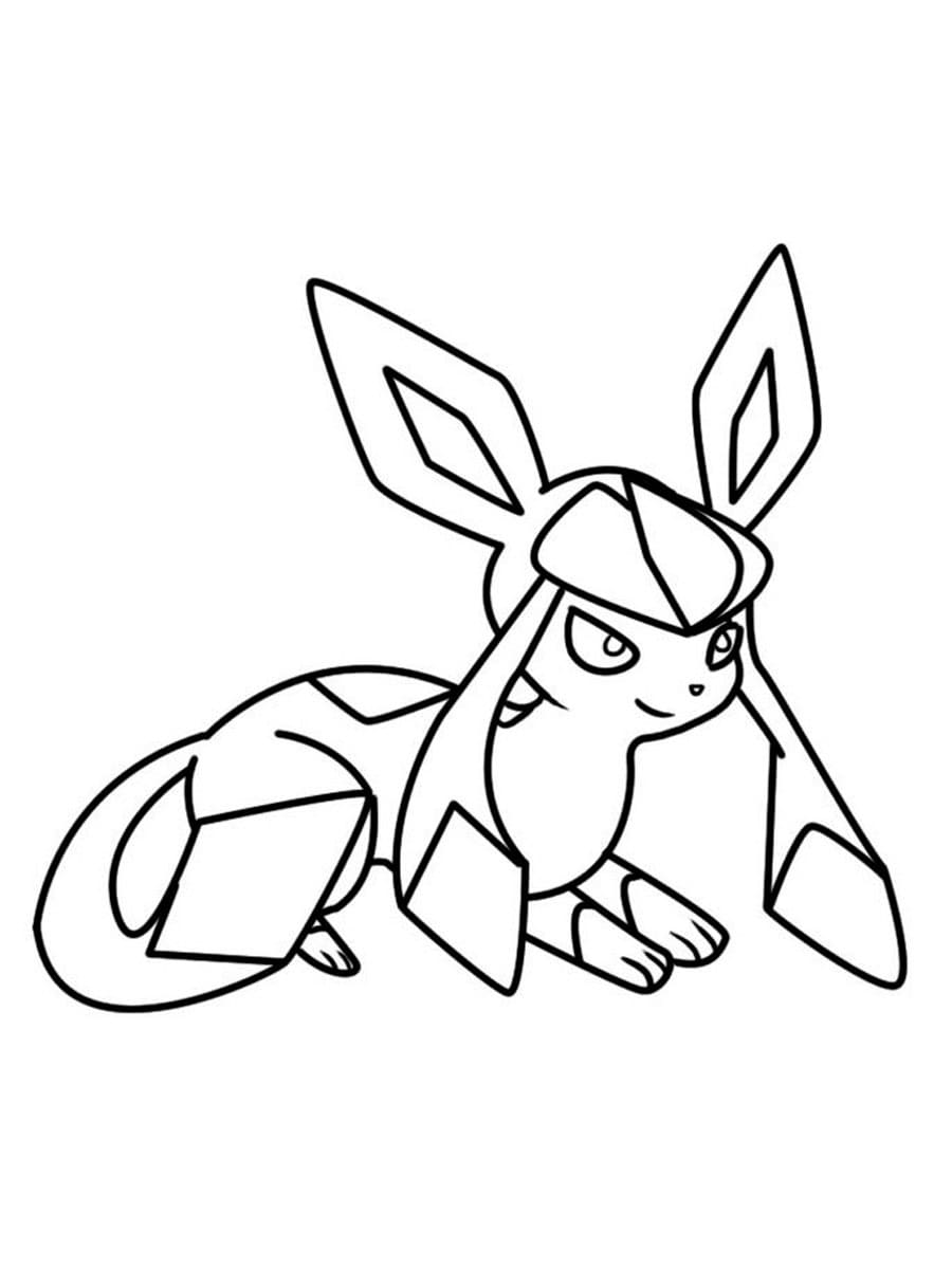 Glaceon Pokemon fargelegging