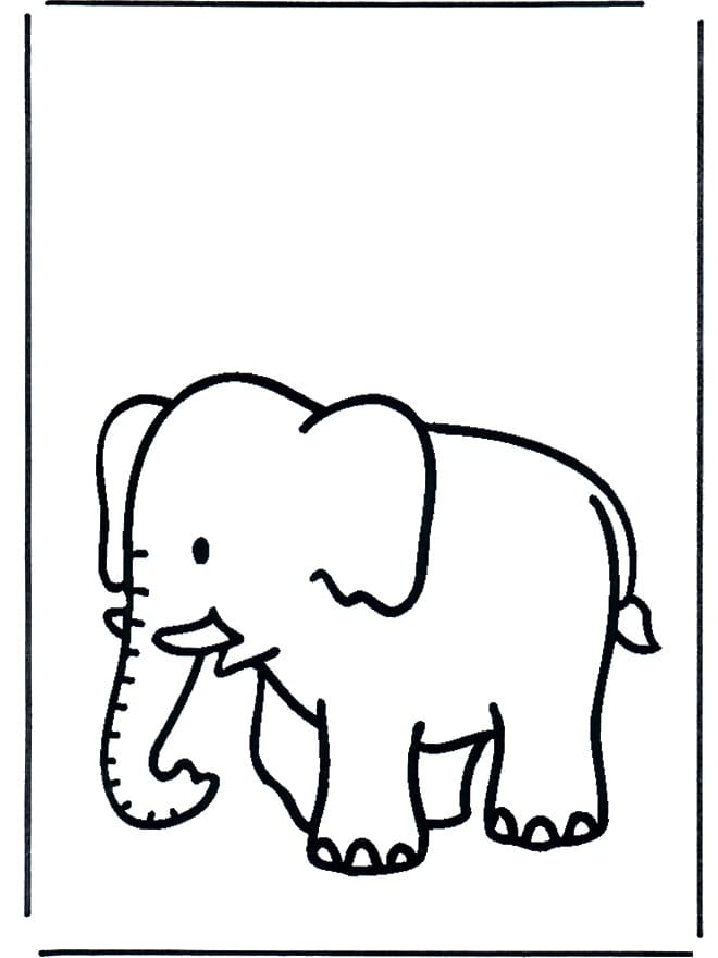 Gratis Elefant-Grafikk fargeleggingsside