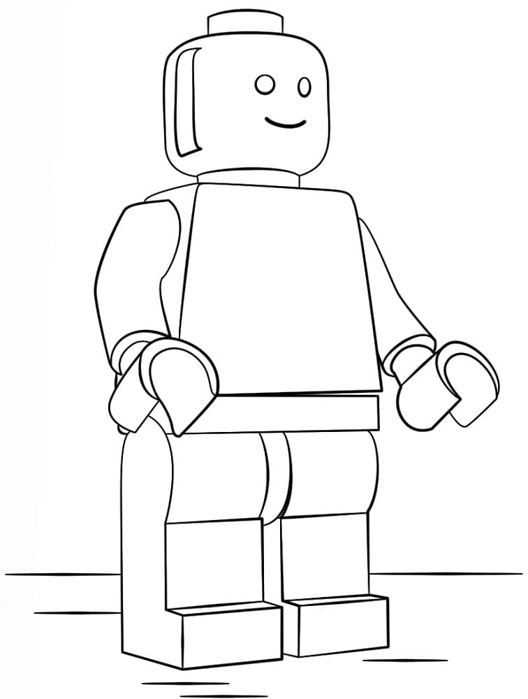 Grunnleggende Lego Man fargeleggingsside