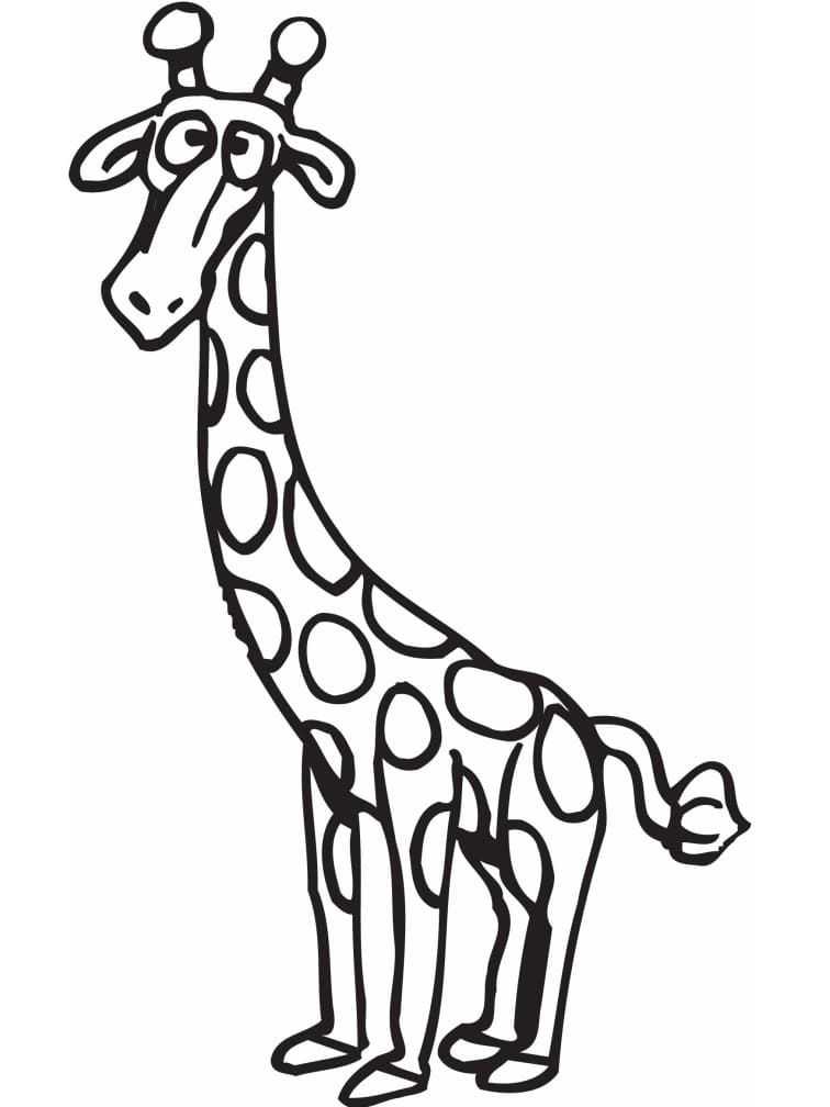 Grunnleggende Søt Giraff fargelegging