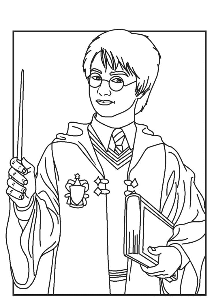 Harry Potter Holder Tryllestaven fargelegging