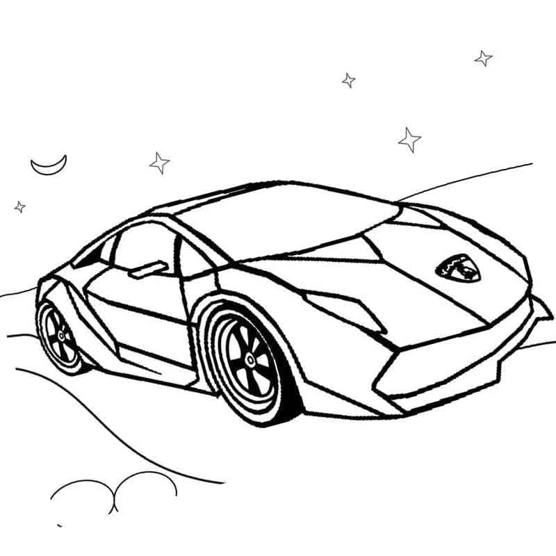 Hastighetsbil Lamborghini fargeleggingsside