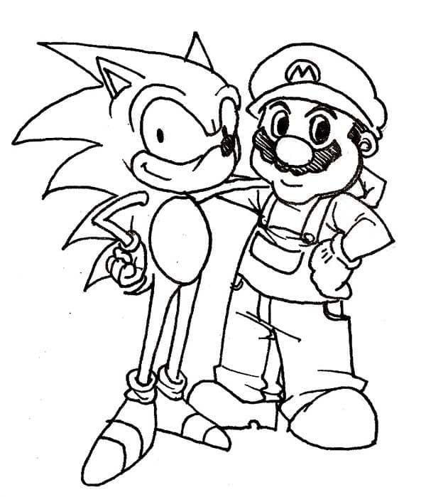Hedgehog Sonic Og Mario fargelegging