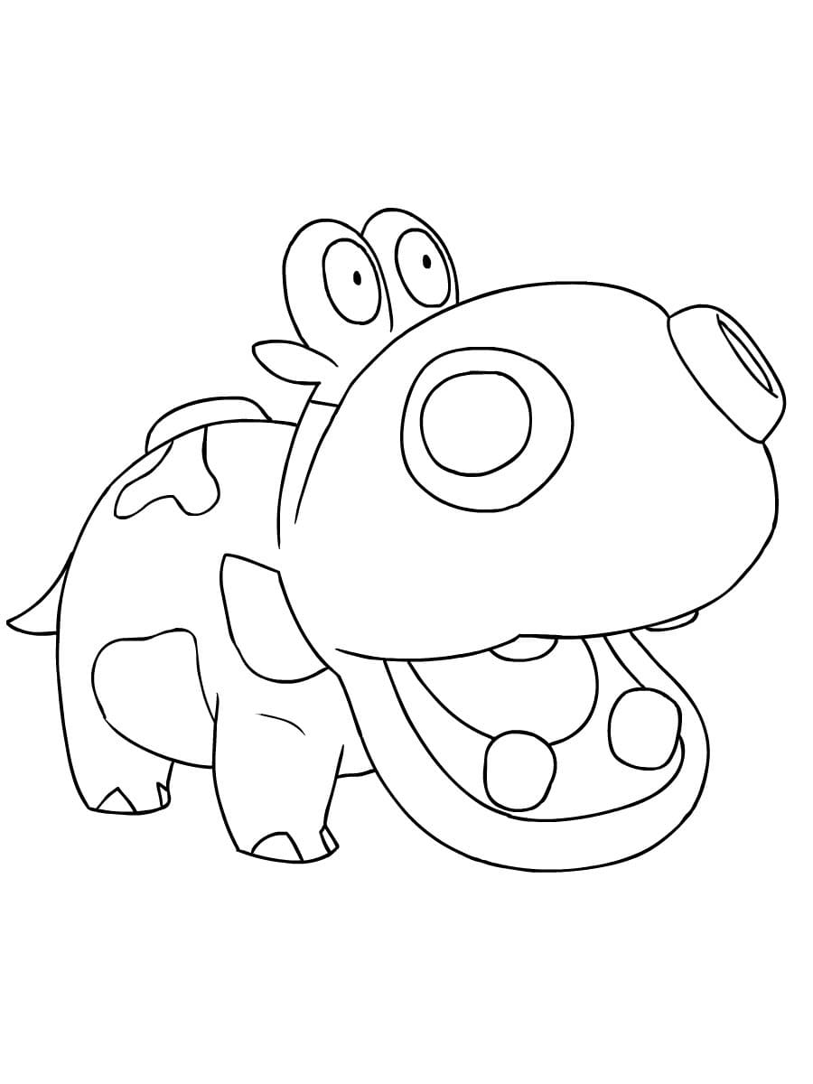 Hippopotas Pokemon fargelegging