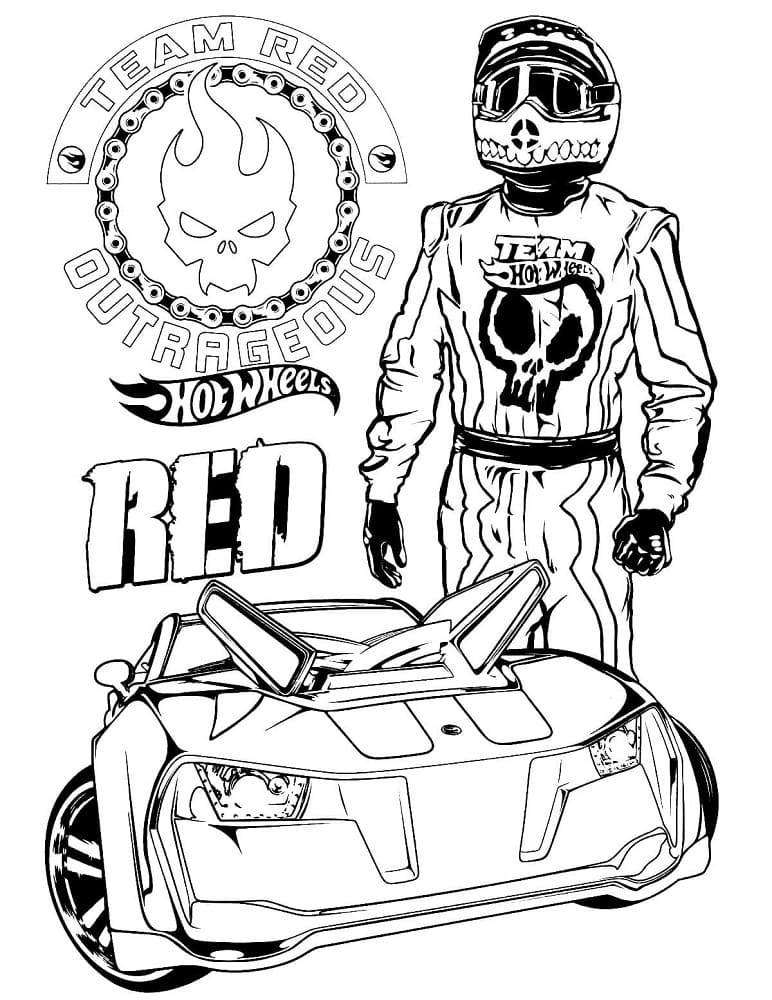 Hot Wheels Team Red fargelegging