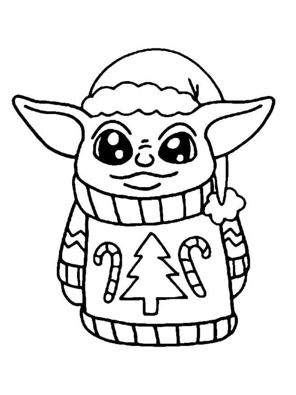Julebarn Yoda fargelegging