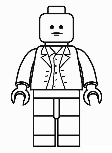 Lego Mann Stående fargeleggingsside