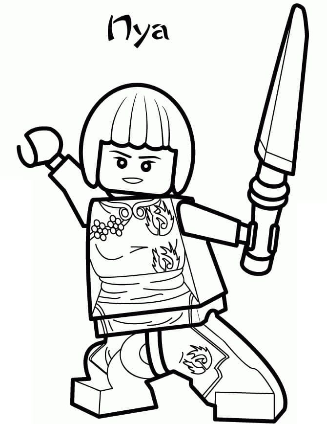 Lego Ninjago Nya fargelegging