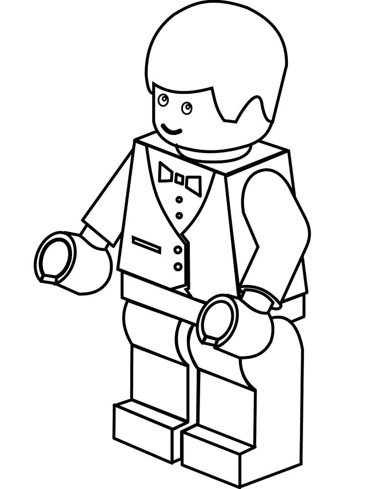 Lego Servitør fargeleggingsside