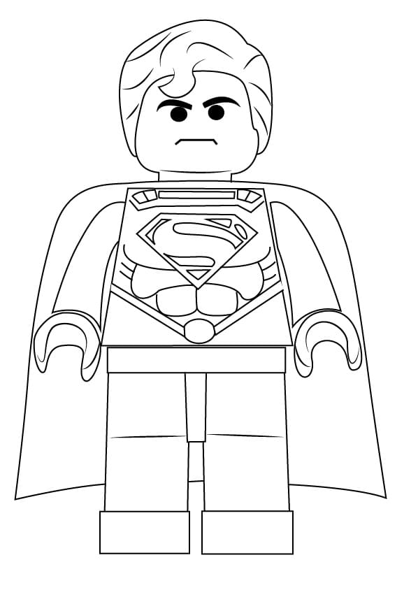 Lego Superman Stående fargelegging