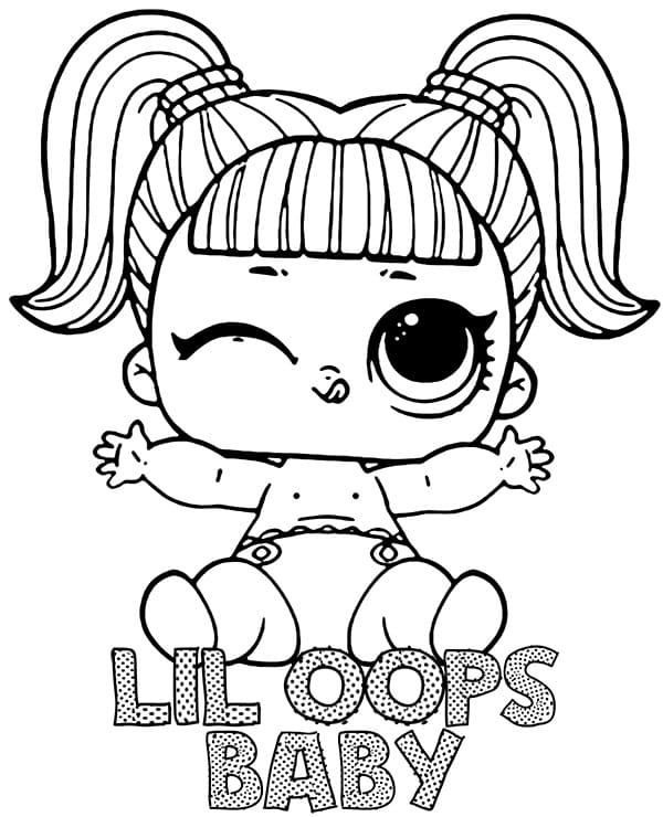 Lil Oops Baby LOL Doll fargelegging