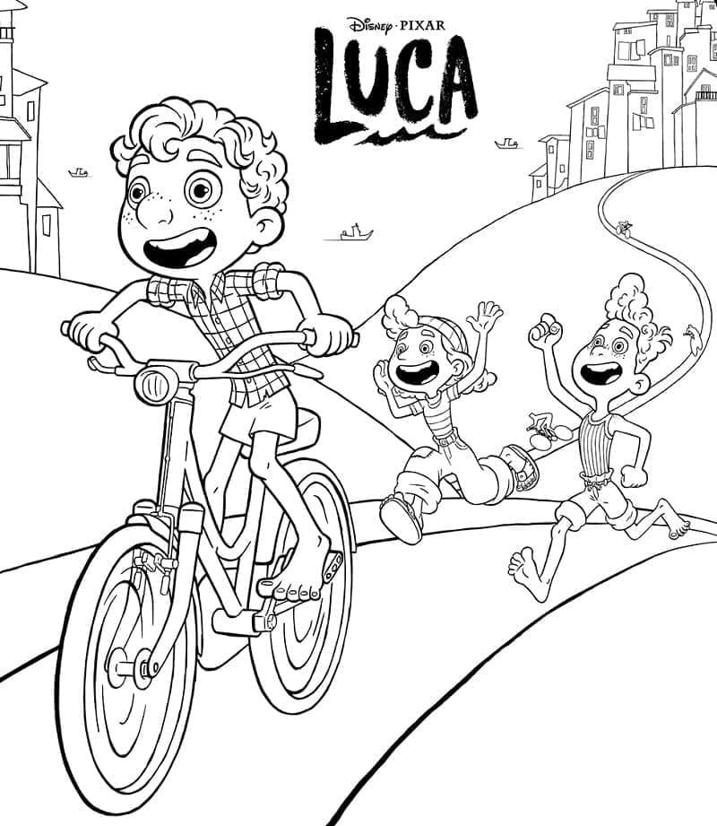 Luca og venner fargelegging