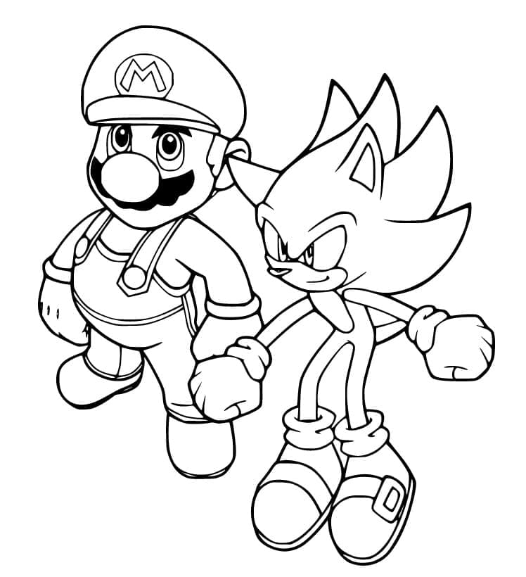 Mario Og Sonic fargelegging