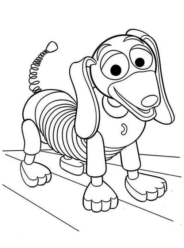 Moro Slinky Hund fargeleggingsside