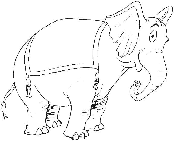 Normal Tegning Elefant fargeleggingsside