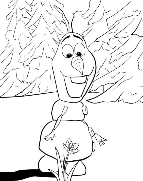 Olaf i Frozen fargelegging