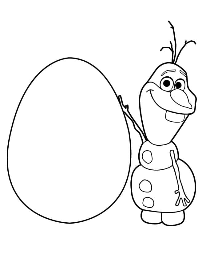 Olaf Og Stort Egg fargelegging