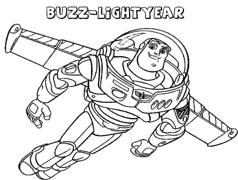 Perfekt Buzz Lightyear-Flyging fargeleggingsside