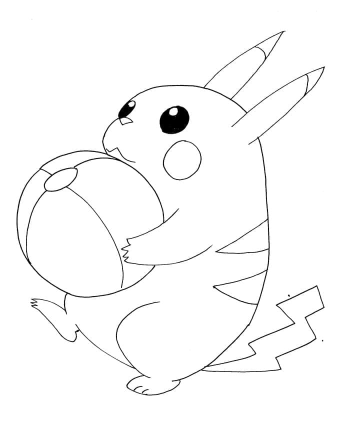 Pikachu Holder Ball fargeleggingsside