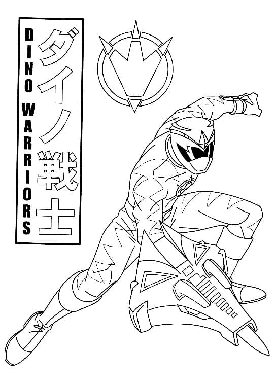 Power Ranger Holder Våpen fargeleggingsside