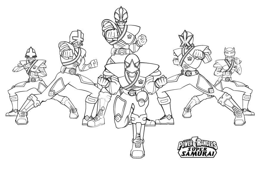 Power Rangers Supersamurai fargeleggingsside