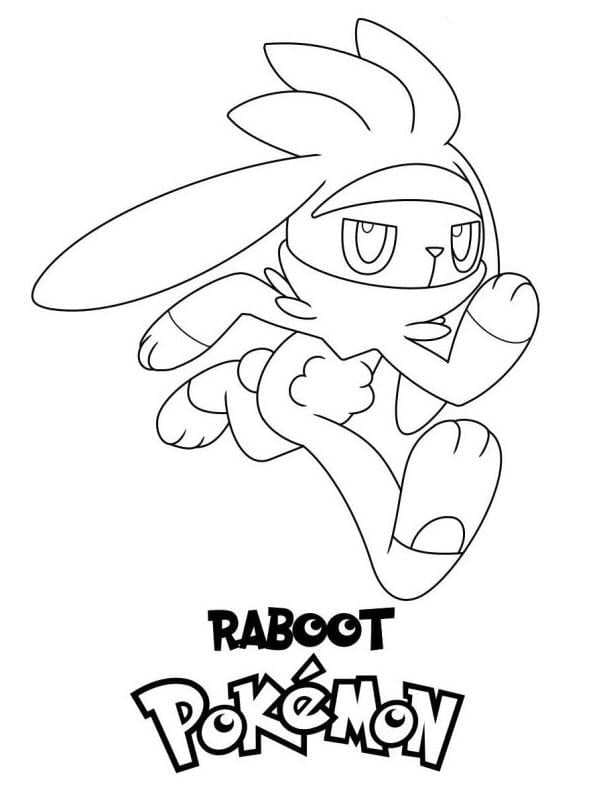 Raboot Pokemon fargelegging