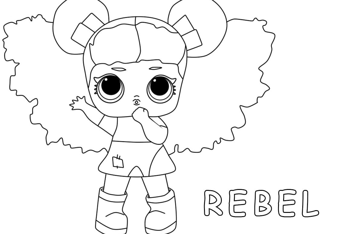 Rebel LOL Surprise Doll fargelegging